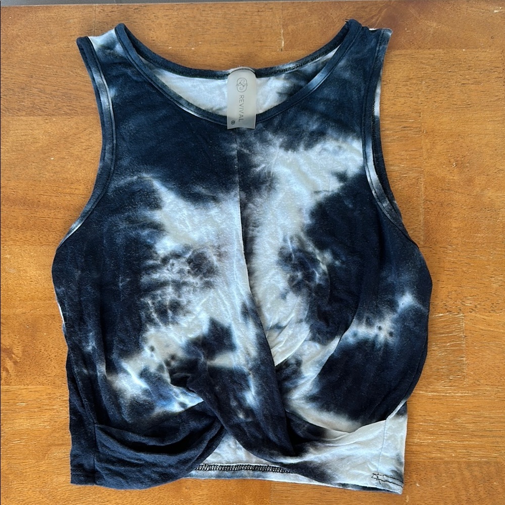 Altar'd State Black and White Crop Tank Top